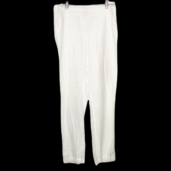 H&M Pants & Jumpsuits Hm Lagenlook White Wide Leg Linen Pants